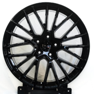 black multi-spoke alloy rim with modern premium mag wheel design.